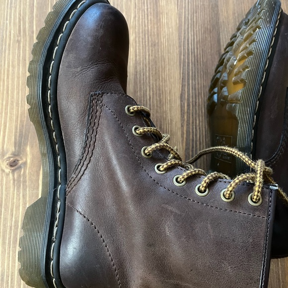 Dr. Martens 1460 Brown Leather Lace-Up Boots - Picture 6 of 7